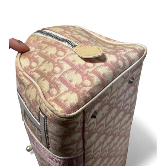 Dior - Vintage Pink Monogram Canvas Shoulder Bag - Picture 6 of 8